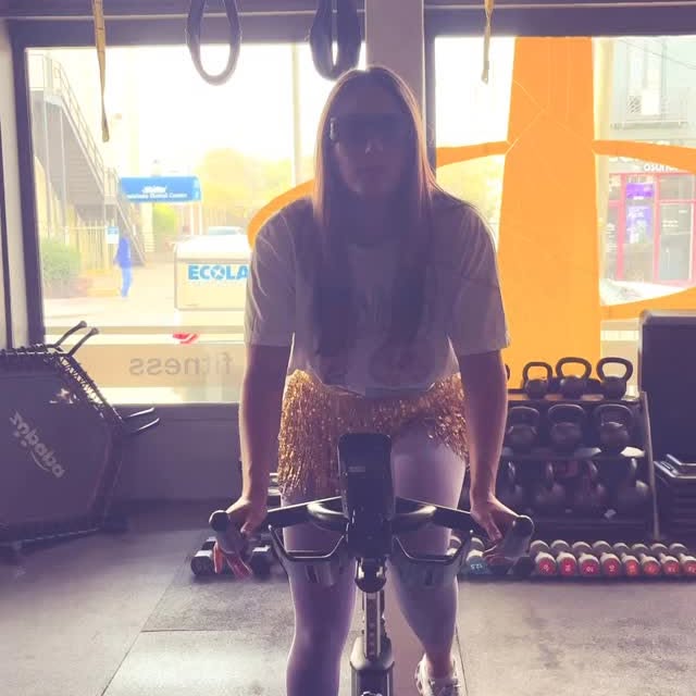 When someone says they don’t like Hannah Montana during the themed Strength & Cycle cla…