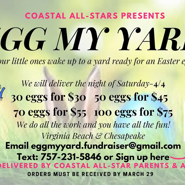 🐣🌸 EGG MY YARD with Coastal All-Stars! 🌸🐣
No stuffing. No hiding. No stress.
Just a…