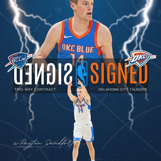 Congrats Payton on signing a NBA two-way contract with the Oklahoma City Thunder! Your …