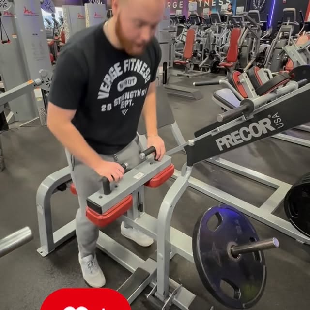 Give a shout out to Jeb doing the seated calf raise!
