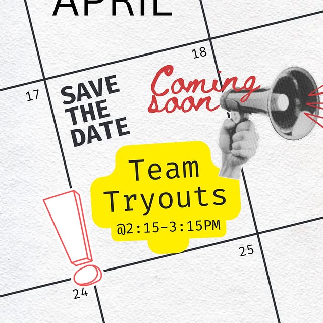 Another chance to tryout for team! Don’t miss out on the greatest opportunity to push y…