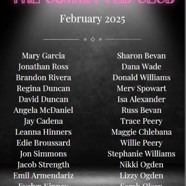 🎉🎉Congratulations to our February Committed Club🎉🎉 #consistency #noexcuses #crossfi…