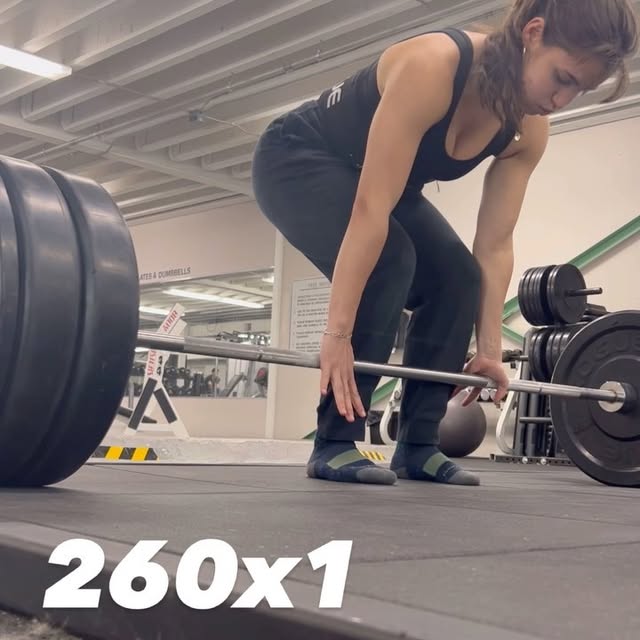 Here is one of our staff members using our new Texas Power Bar and deadlifting platform…