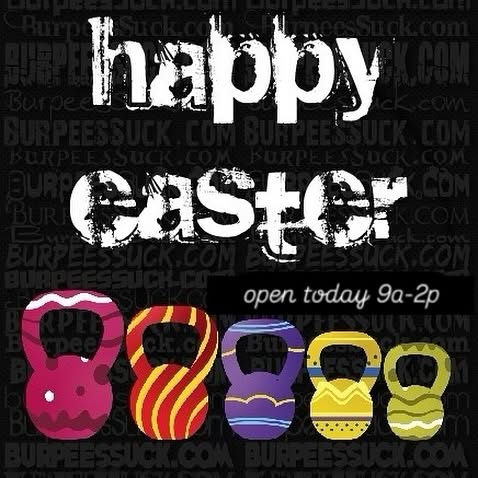 Happy Easter! 🐇🐣 
The gym will be open today from 9am-2pm.
