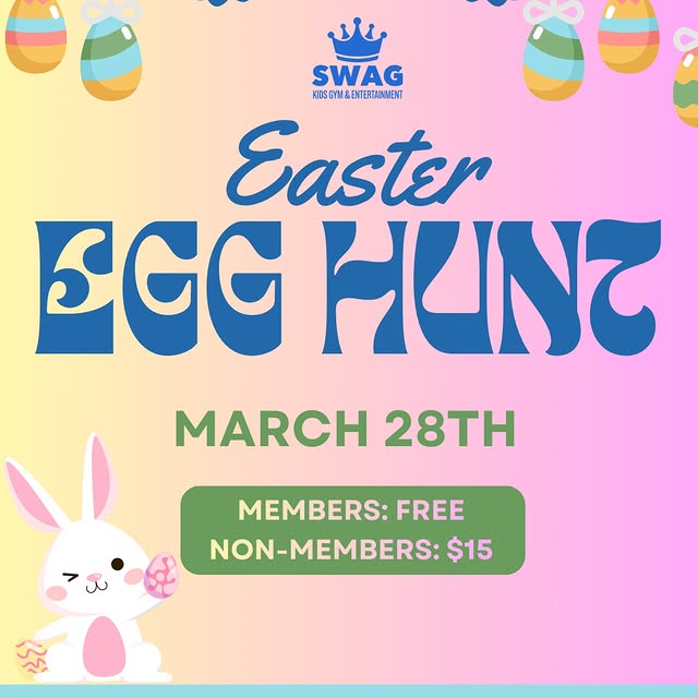 🥚🐰 Spots are filling up quickly for our SWAG Easter Egg Hunt!

Join us March 28th for…