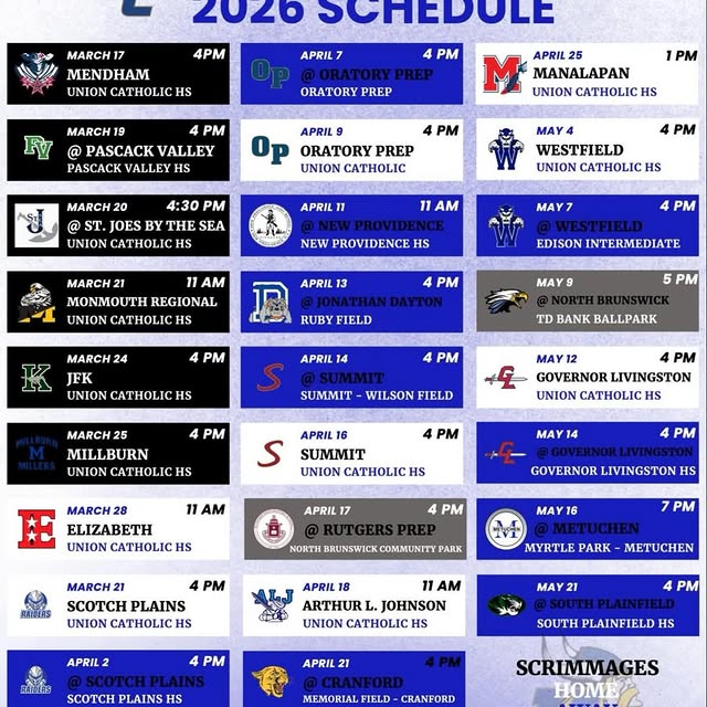 2026 schedule is out! Vikings are about to have a Huge season! #highschoolbaseball #str…