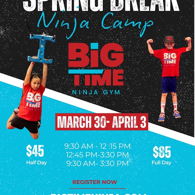 Spring break is just around the corner!! Get ready for our ninja camp where there is so…