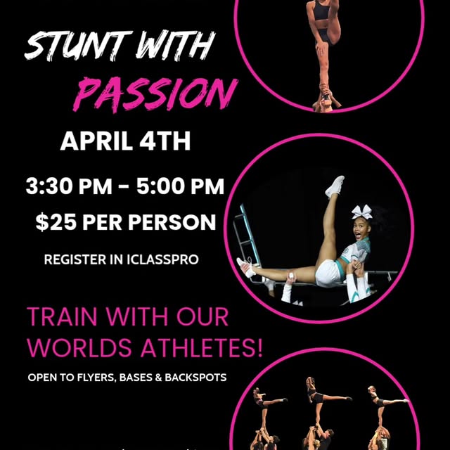 Back by popular demand 👑

Stunt with Passion is back!

Come learn new skills, level up…