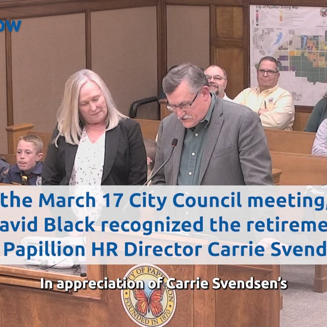 At the March 17 city council meeting, Mayor David P. Black  recognized the retirement o…