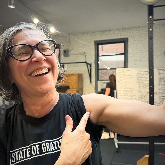 Don’t you want to be THIS joyous about the effects of strength???

A simple, supportive…