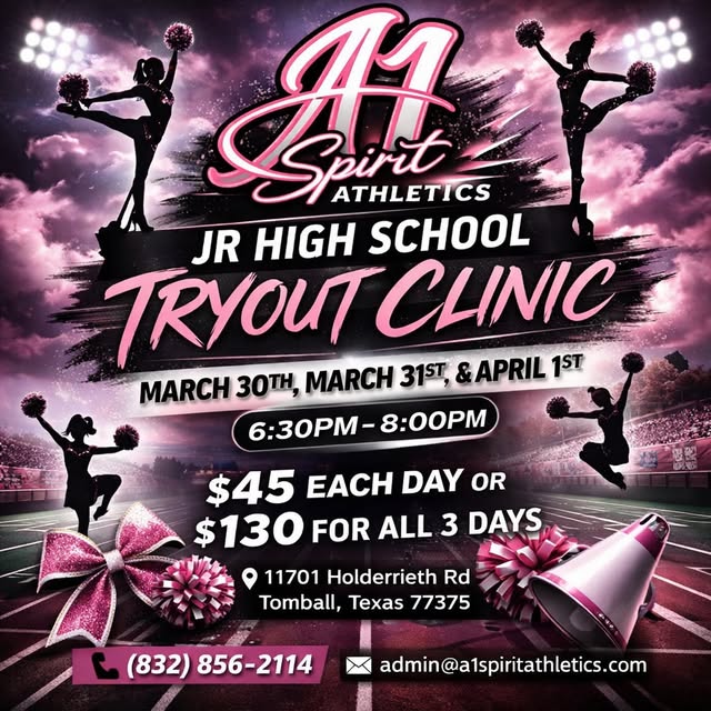 JR HIGH TRYOUTS START HERE 🔥🎀

Calling all future junior high school cheerleaders — i…