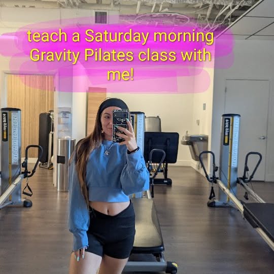 Come to my class Saturday mornings at 10 am or 11 am for gravity pilates ✨ @oceanglow.w…