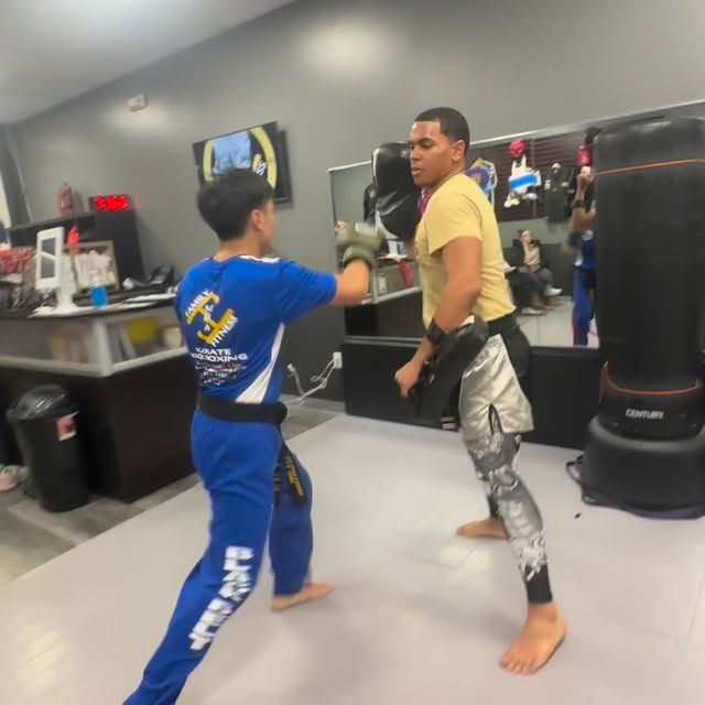 Big things happening in tonight’s teens kickboxing class! Max and Dariel were an absolu…