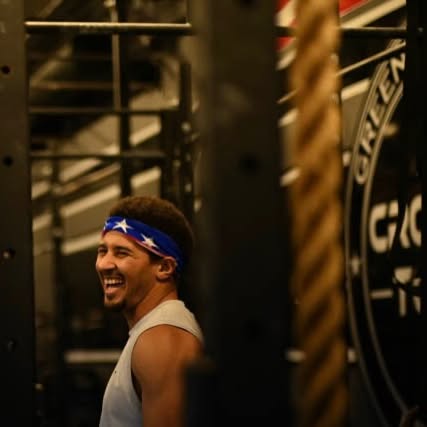 Who’s this happy to see what the final workout is??? #crossfit #probablyburpees #jumpro…