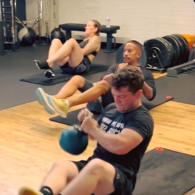 Kettlebell ab workouts---It's a combination of control, strength, grit and community.  …