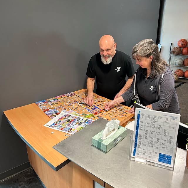 Piece by piece, our Arvada YMCA community is coming together! 🧩
Our front desk team at…