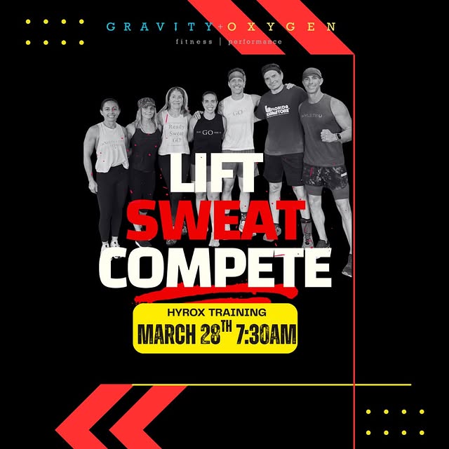 LIFT. SWEAT. COMPETE. 🔥 
📆March 28th | 7:30AM⏰
📍Gravity And Oxygen Fitness 
•copy an…