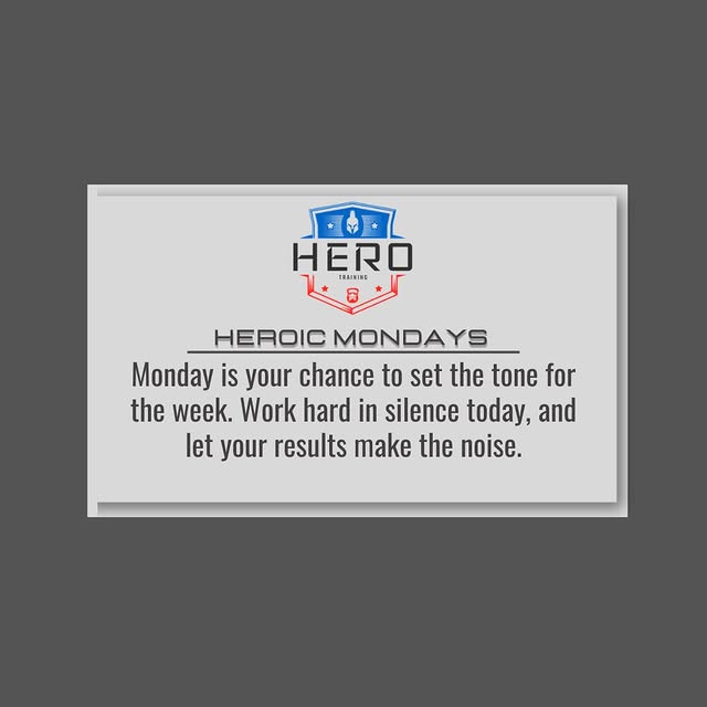 Hope everyone crushes their Monday and has a great week 🚀
#HeroTrainingDFW #TrainHeroi…