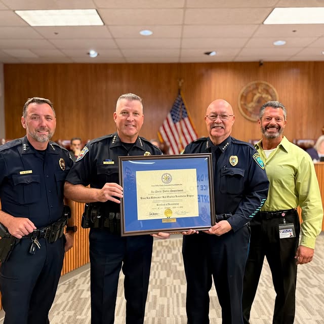 At Monday’s City Council meeting, Chief Greg Grigg with the Texas Police Chiefs Associa…