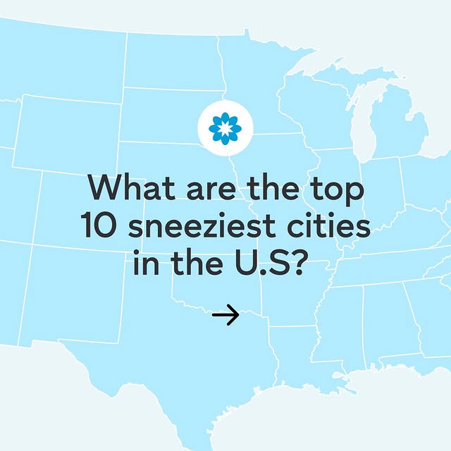 🤧 Did your city top the charts for this year’s sneeziest spots? From the looks of it… …