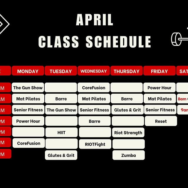 🔥 APRIL SCHEDULE 🔥

We’ve got some exciting updates coming your way this month at The…