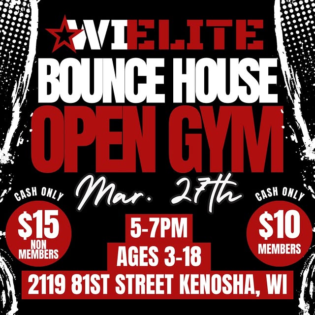 Join us this Friday, March 27th from 5-7PM for BOUNCE HOUSE OPEN GYM! 💪❤️

💰 $10 memb…