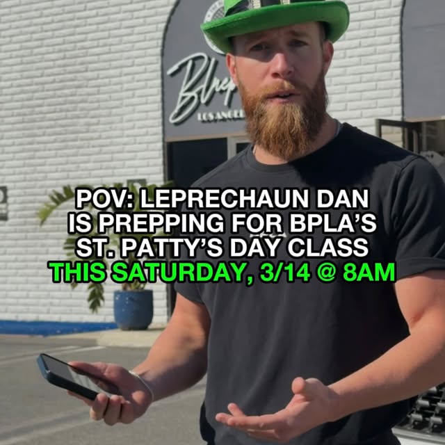 POV: Leprechaun Dan is (still) prepping for BPLA’s St. Patty’s Day class this Saturday,…
