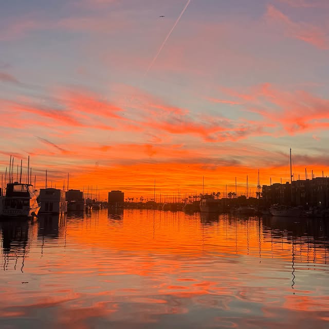Sunrise 🌄 In Marina Del Rey Before A Big Day Of Coaching Loyola Marymount And LA Rowin…