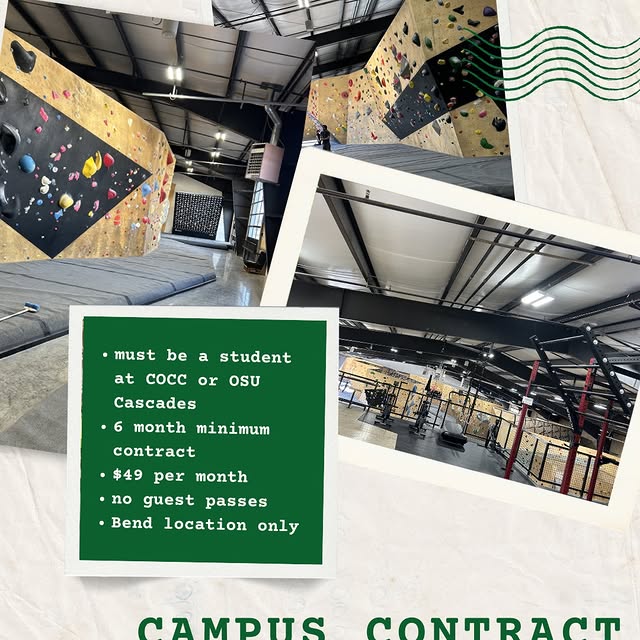 If you are:
- an OSU Cascades or COCC student
- a climber (or want to be)
- interested …