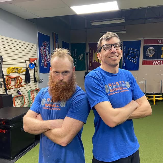 Two PRs today: 36” box jump and floor press with 50lb. dumbbells
