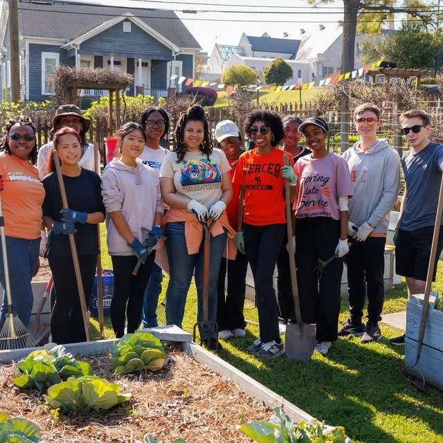 Mercer students, faculty and staff stepped out into the community to lend a hand during…