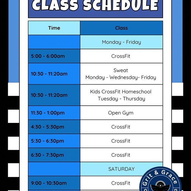 Big news at Grit & Grace CrossFit 🔥

Our NEW schedule is here and we’ve added more opp…