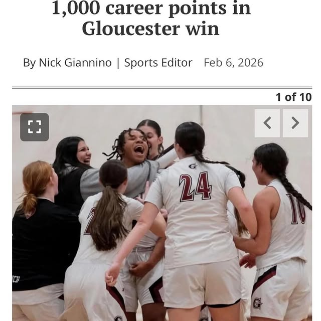 Great article in Friday’s Gloucester Times about Jordan’s 1000 Point Milestone for @ghs…