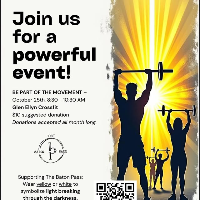 Come join us this Saturday October 25th from 8:30-10:30am. We are supporting Barbells f…