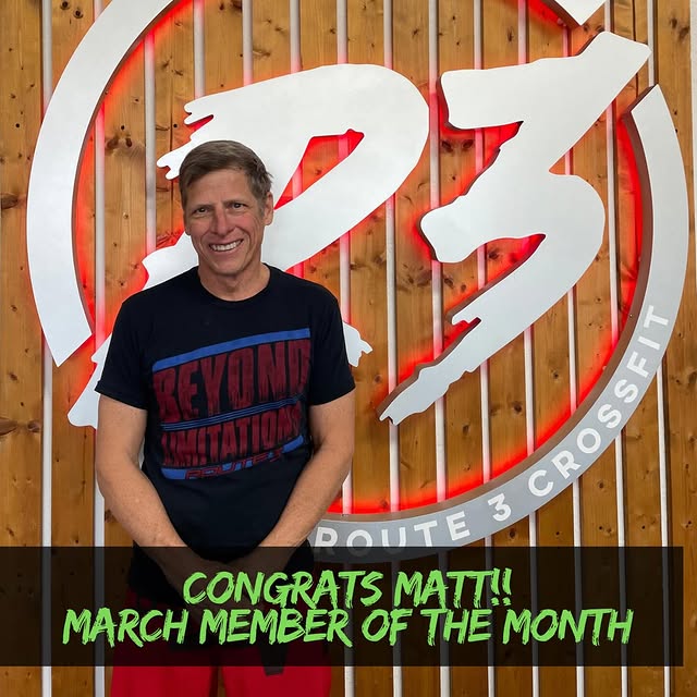 Congrats to our March Member of the Month, Matt!!

Matt is a constant presence in the 5…