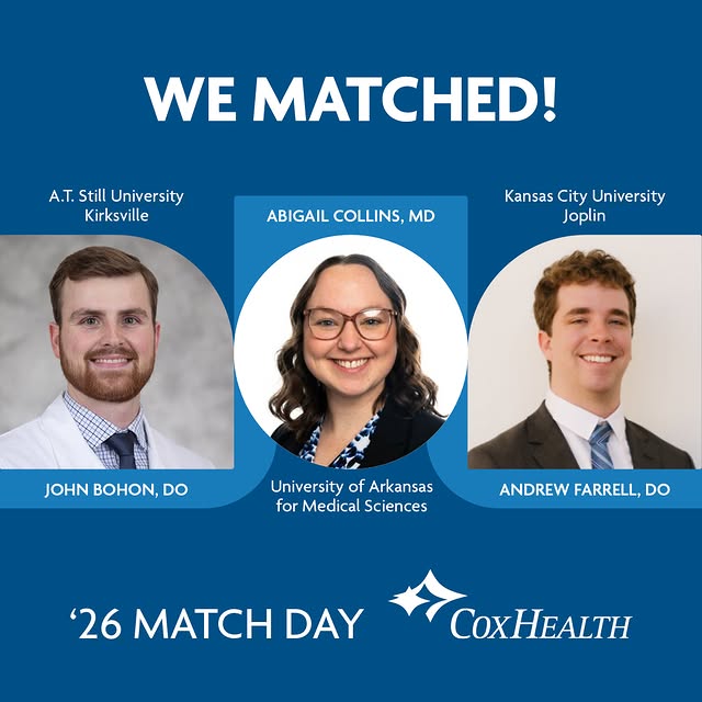 It’s Match Day 2026! 

Please join us in welcoming the CoxHealth Family Medicine Reside…
