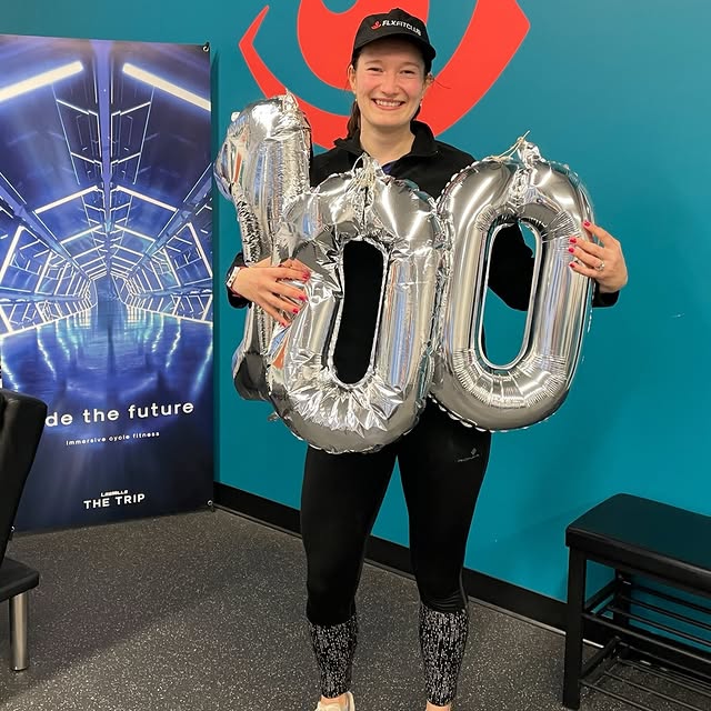 Happy 100 classes, Alex M, you did it! Thanks for sharing your strength, humor, and pos…