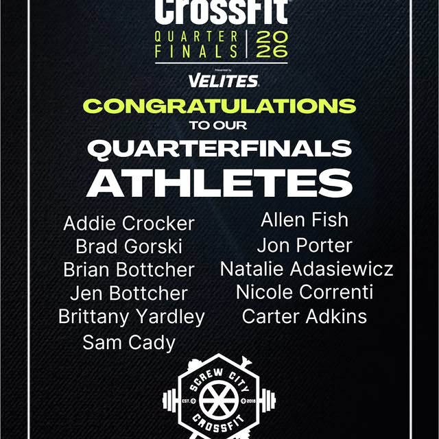 Congratulations to the Screw City CrossFit members who have qualified for the 2026 Cros…
