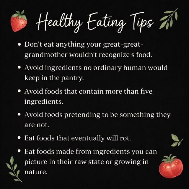 These are some of my favorite guidelines from Michael Pollan’s “Food “Rules”. It’s a ba…