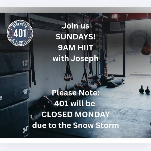Join us every Sunday 9am HIIT with Joseph! 

Please Note: We will be closed Monday, Jan…