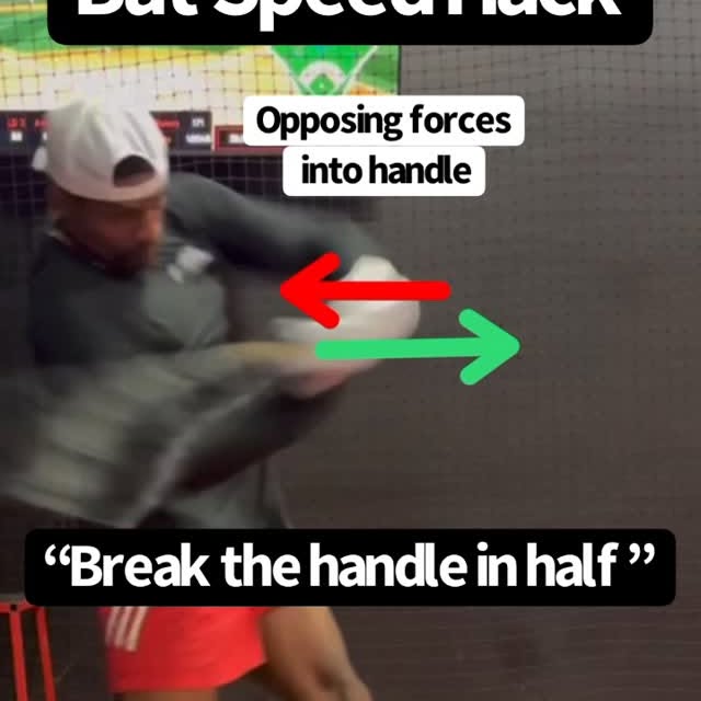 Use the bat as a lever. The fulcrum is the butt of the top hand palm. Torque it.
