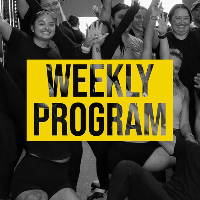 Our weekly program is built for results.

No guesswork. No wasted workouts. Just struct…