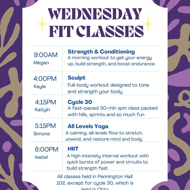 Wednesdays are a great day to get moving. And we have so many FREE classes to pick from…