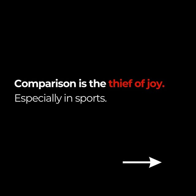 Comparison is one of the fastest ways to lose confidence in sports.

Different athletes…