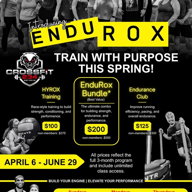 Introducing ENDUROX 🔥
Our spring training program is here and it’s built for performan…