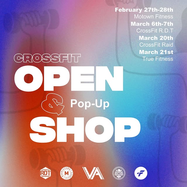 ᶜᵒᵐᵉ CrossFit Open & Shop ᵖᵒᵖ⁻ᵘᵖ

Cancel your weekend plans and come hang with us!

- 2…