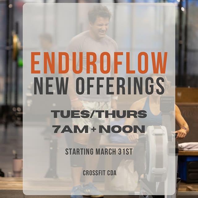 Starting next week, we will now be offering Enduroflow Tuesdays and Thursdays at both t…
