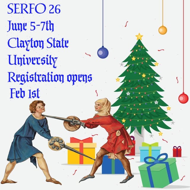 Southeast Renaissance Fencing Open 2026 edition is a go!!!
We shall be returning to Cla…