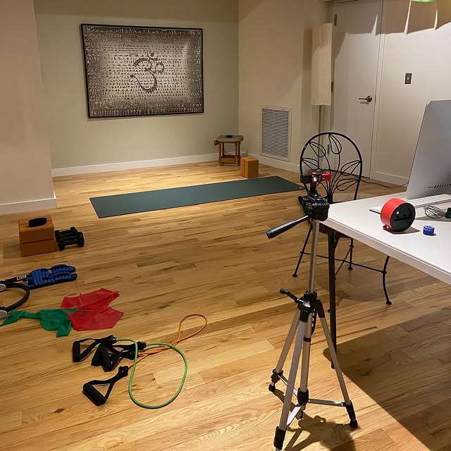 The Yoga room has been transformed into a virtual training studio. Members and those wi…