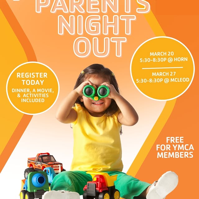 Parents, it’s your night! 🌟 Bring your kids to Parents’ Night Out at the YMCA for a fu…